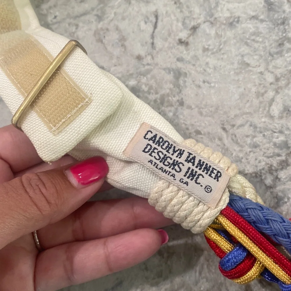 Vintage Carolyn Tanner Designs Inc. Atlanta, GA Anchor Braided Ajustable Belt
